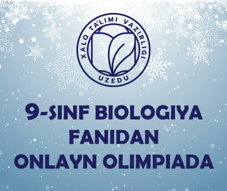 9-sinf biologiya fanidan onlayn olimpiada